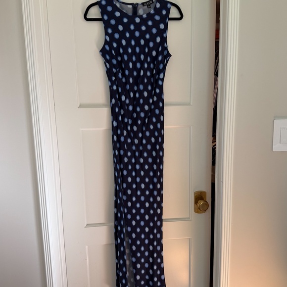J.Crew High-Neck Slip Dress in Dot Drapey Cupro NWT Size 4 - Picture 4 of 7